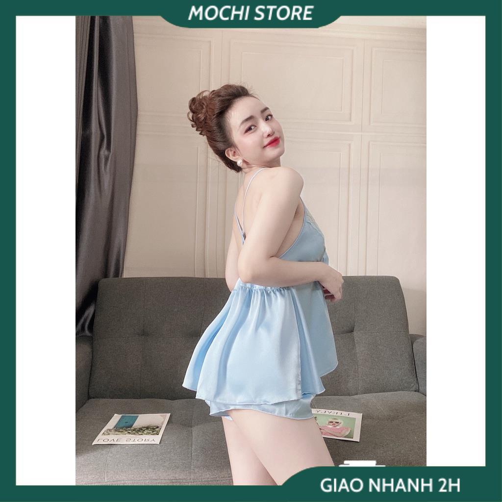 Đồ Ngủ Lụa Satin,Đồ Bộ Nữ, Bộ Áo 2 Dây Cúp Ngực Phối Ren Quần Cọc Chất Lụa Màu Trơn Mềm Mịn Thời Trang Mặc Nhà Sexy, Gợi | BigBuy360 - bigbuy360.vn