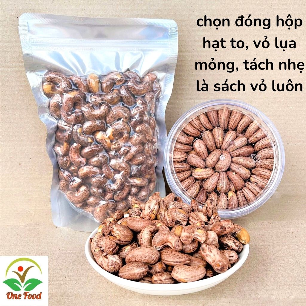 Hạt Điều Rang Muối Bình Phước, Hột ĐIỀU RANG MUỐI NGUYÊN LỤA, điều nguyên hạt loại A+ Tuyển từng HẠT, OneFood68