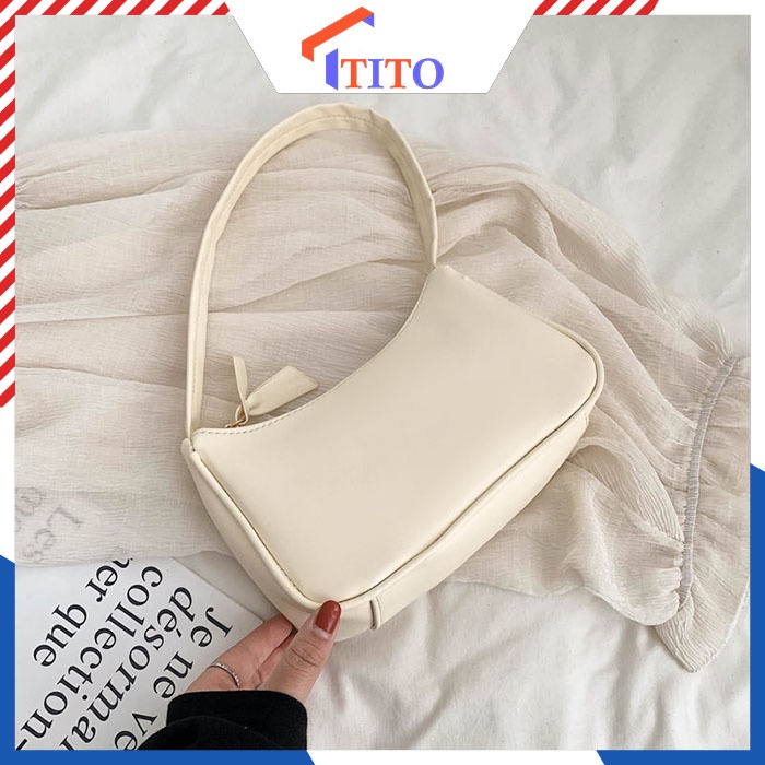 Túi xách nữ mini, túi đeo vai kẹp nách dáng thuyền thời trang giá rẻ mang phong cách hàn quốc - Tito Shop