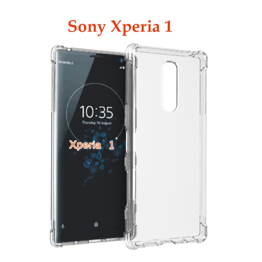 Ốp Lưng Sony Xperia 1 Trong Suốt Chống Sốc 4 Góc - Nhựa Dẻo Phủ NaNo Cao Cấp