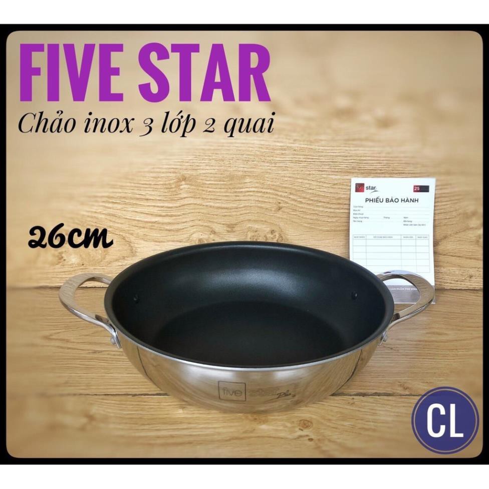 Chảo chống dính Fivestar 2 lớp 2 quai