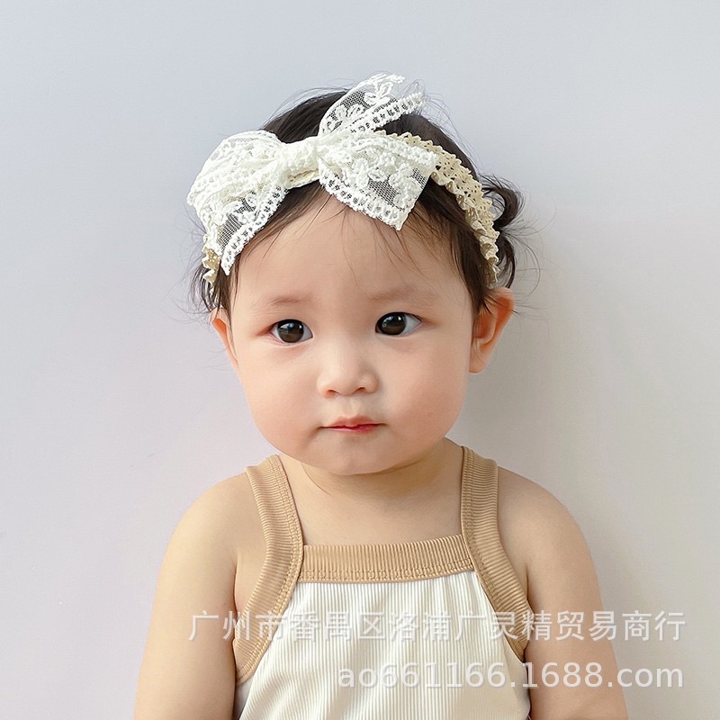 Tuban nơ ren trắng tiểu thư cho bé gái