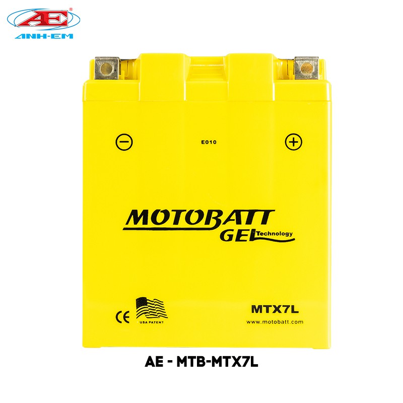 Bình điện MOTOBATT - MTX7L (12V-7A) dùng cho dòng xe máy hàng chính hãng thương hiệu MOTOBATT