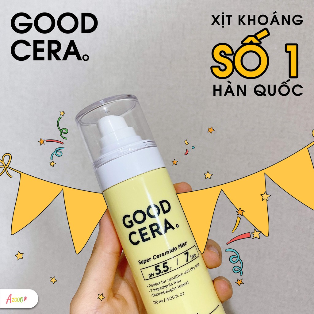 Xịt Khoáng Hàn Quốc Holika Holika Good Cera Super Ceramide cấp ẩm cân bằng pH bảo vệ da mịn màng 120ml