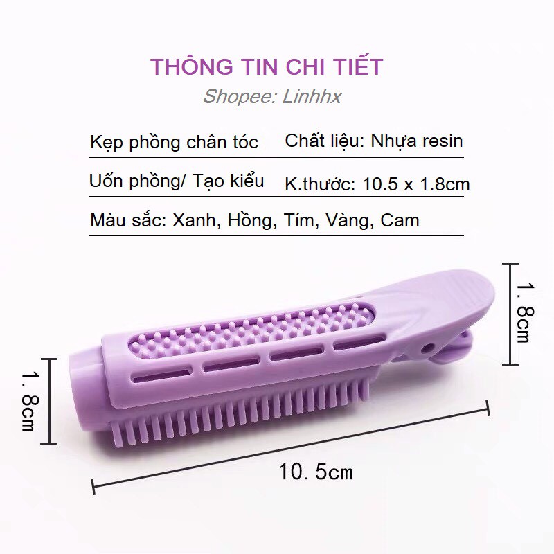 Kẹp Phồng Chân Tóc Hàn Quốc, Kẹp phồng tóc thiết kế mới chống trượt (SẴN)