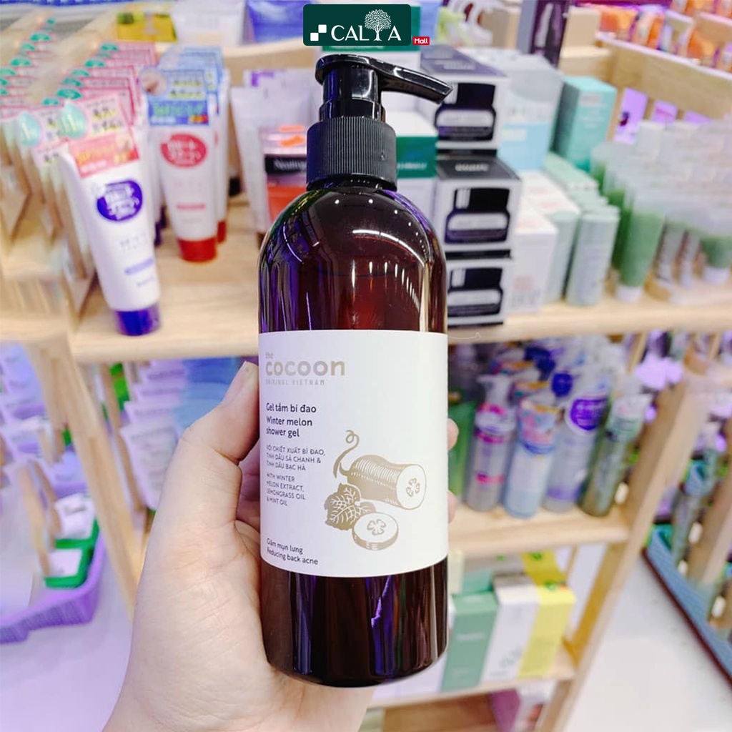 Gel Tắm Bí Đao Cocoon Giảm Mụn Cơ Thể, Mờ Thâm, Làm Sáng Da - Cocoon Winter Melon Shower Gel 310ml