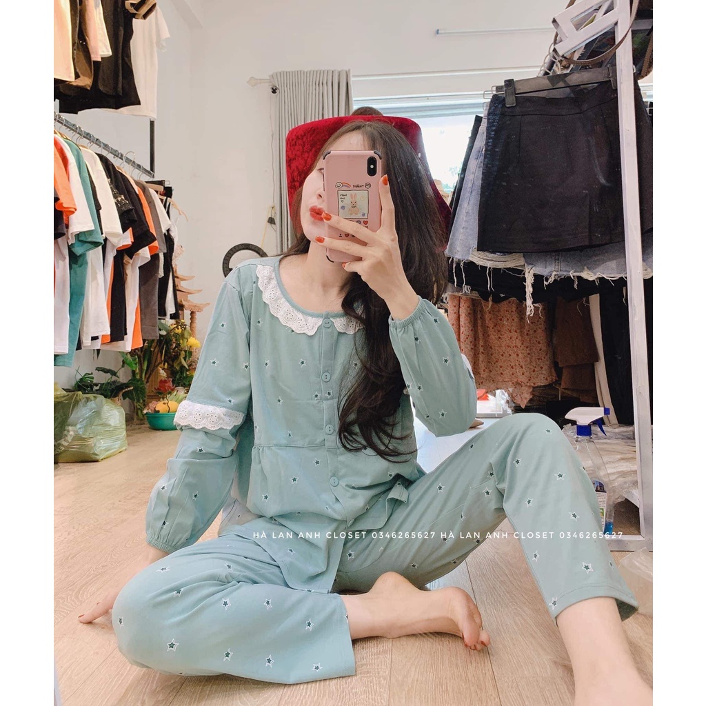 Bộ ĐỒ bầu - bộ mặc bầu và sau sinh có khóa mnở ngực