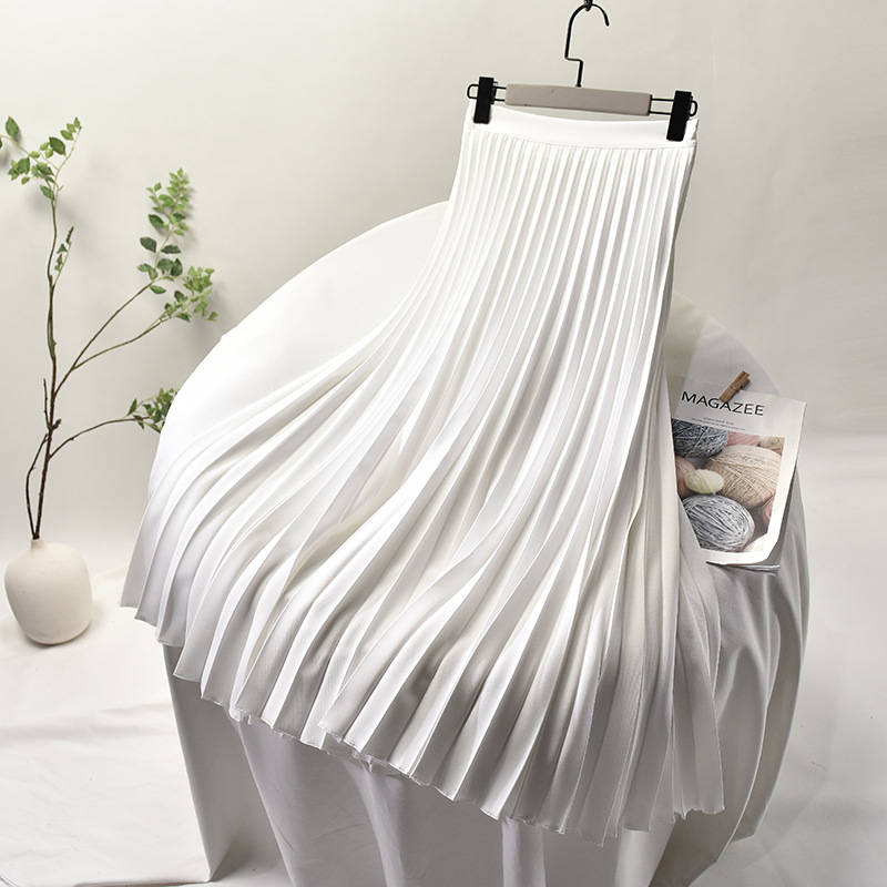 Chân Váy Dài Chữ A Xếp Ly Thời Trang Nữ Tính Thanh Lịch