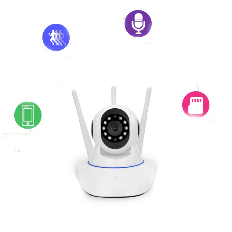 CAMERA WIFI IP DÙNG APP YOOSEE X8100 GIÁM SÁT NGÀY ĐÊM 360 ĐỘ 3 RÂU CÓ HỖ TRỢ HỒNG NGOẠI