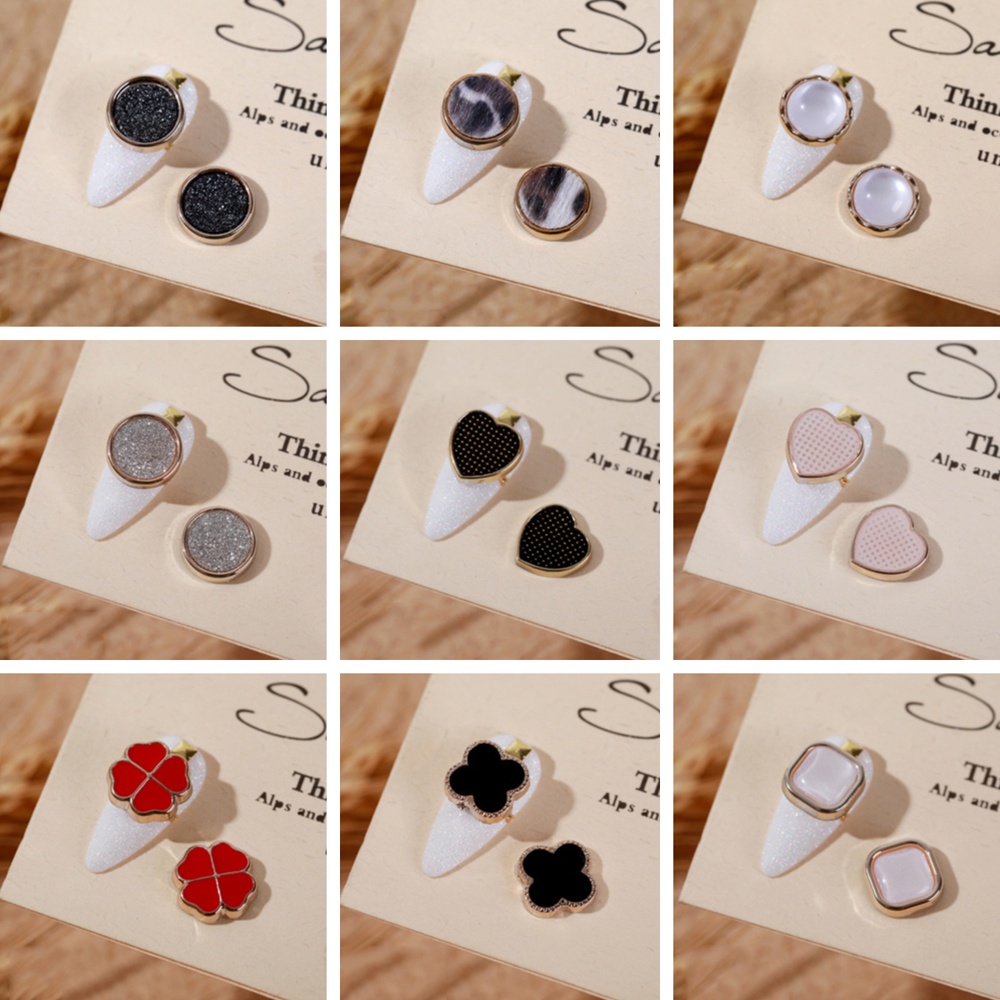 [Hàng mới về] Set 10 phụ kiện hợp kim 3D trang trí móng nghệ thuật dành cho nữ