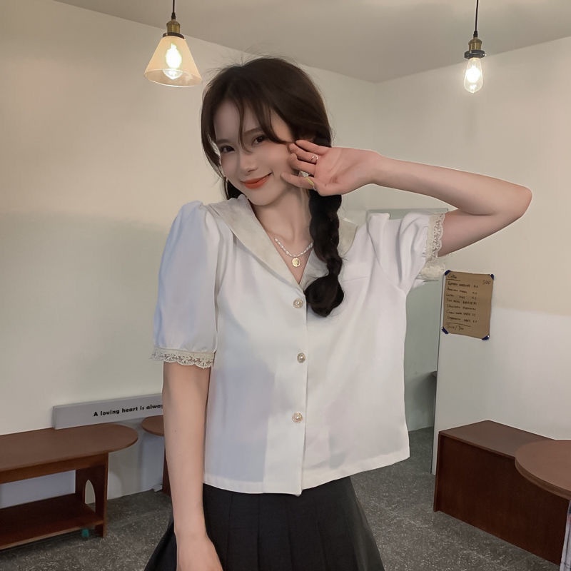 Áo Kiểu Ngắn Phong Cách Pháp Thiết Kế Mới Thời Trang Mùa Hè Dành Cho Nữ 2022