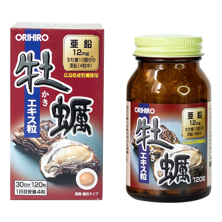 {Mẫu mới} Tinh chất hàu tươi Orihiro new oyster extract 120 viên hỗ trợ tăng cường sinh lý nam