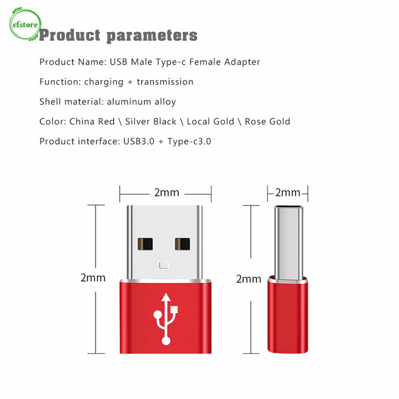 Đầu cáp chuyển đổi lỗ cắm Usb 3.0 Type A sang đầu cắm Usb 3.1 Type C | BigBuy360 - bigbuy360.vn