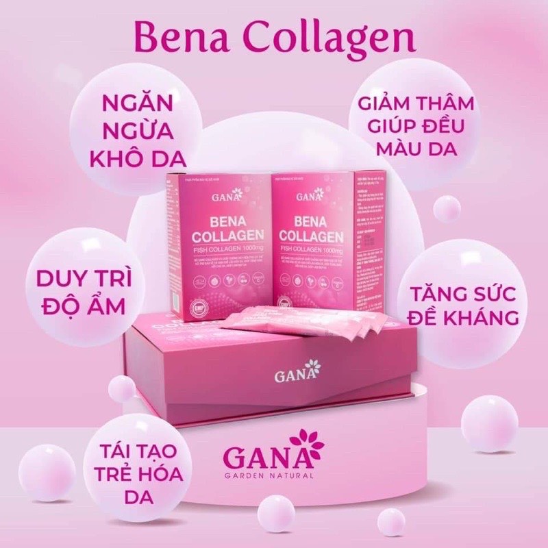 Nước uống BENA COLLAGEN - GANA hộp 15 - 30 gói