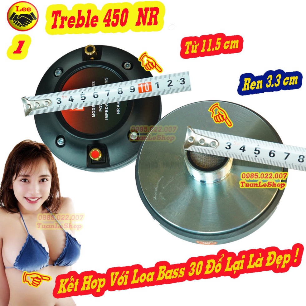 02 LOA TREBLE 450 N R NẮP NHÔM REN XOÁY, TREP 450 NR – GIÁ 2 CỦ LOA