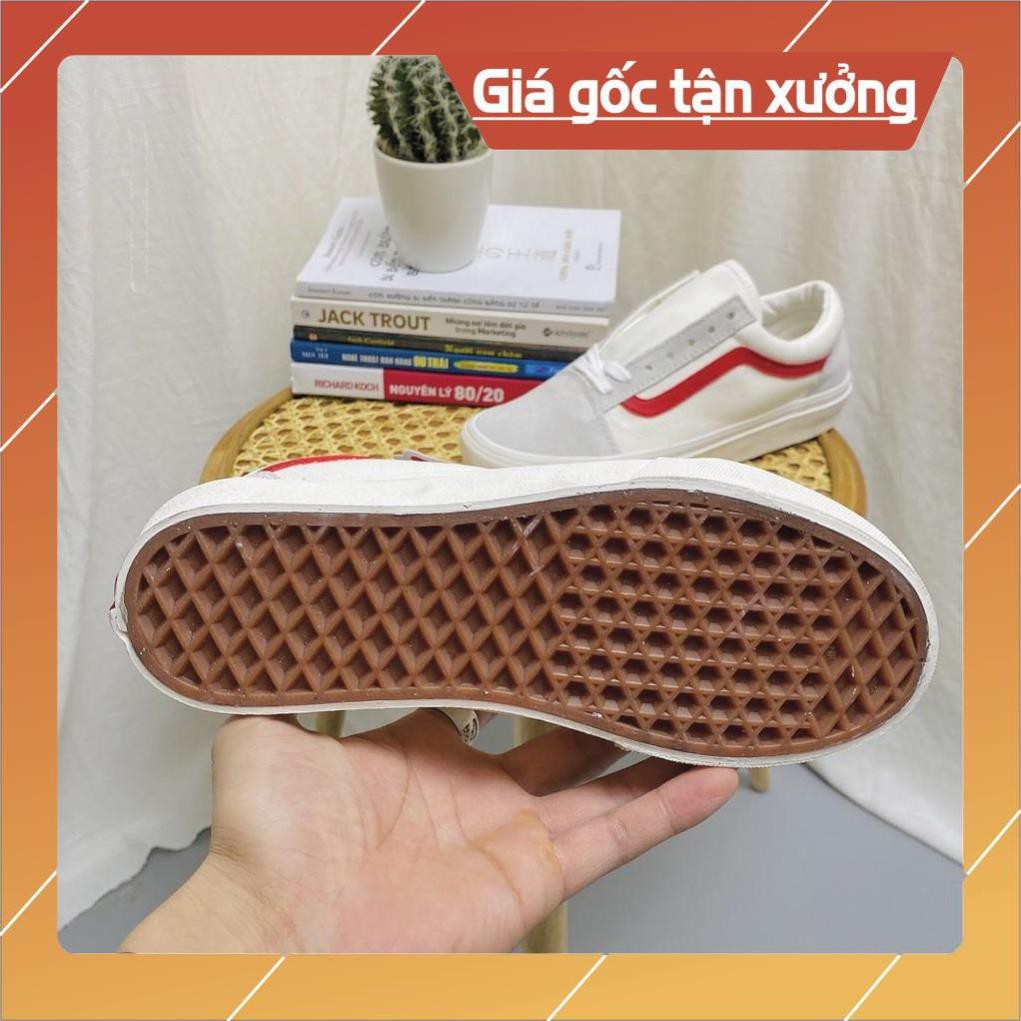 [FreeShip –Xả Sốc Hàng Xịn] Giày thể thao nam nữ Sneaker Van Full phụ kiện, Giầy Vans vạch đỏ  đủ bill box ✔Cam kết G