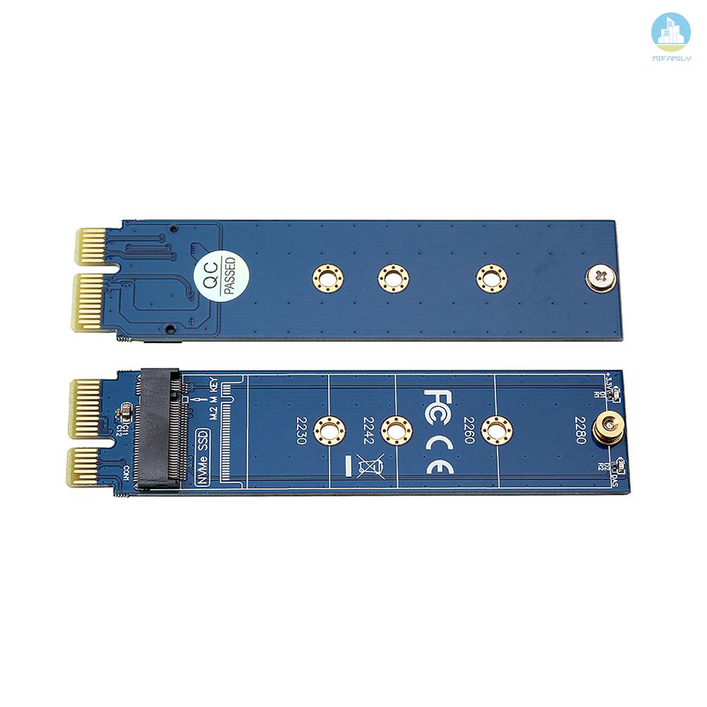 MI  M.2 Hard Disk NVME Adapter Card PCIe to M.2 NGFF Test Card SSD Hard Disk Reader Blue