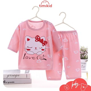 Bộ lửng dài tay cho bé gái chất liệu organic cotton mềm mỏng thoáng mát - MS: L03