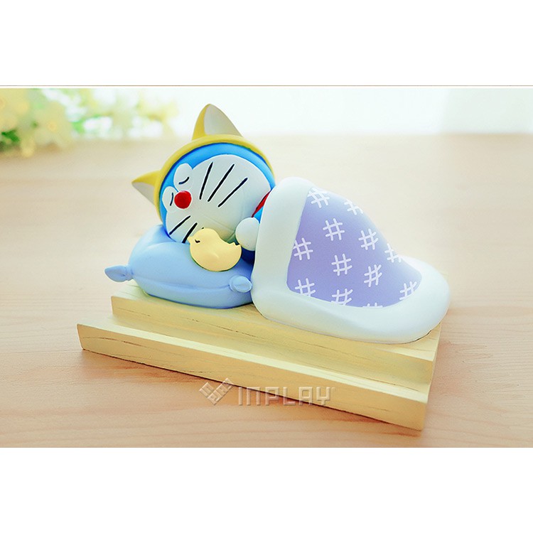 Mô hình doremon , doraemon kèm giá đỡ điện thoại hàng chính hãng