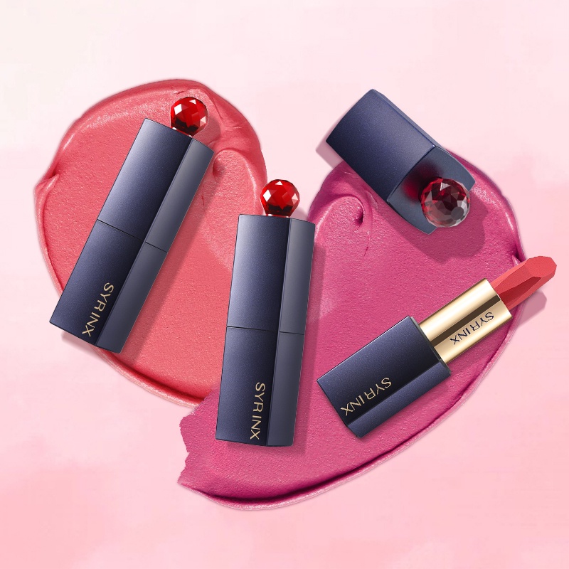 Son lì SYRINX kết cấu nhung mịn lên màu lâu trôi không dễ phai màu son nữ sinh 3g