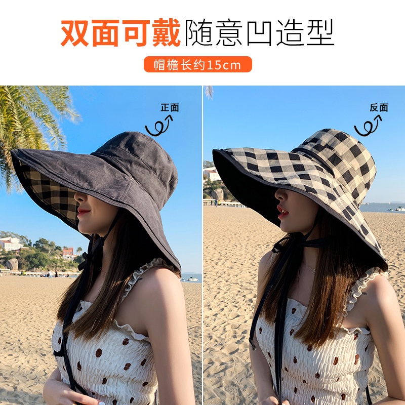 Nón tai bèo vành rộng chống nắng chống tia uv thời trang xuân thu cho nữ