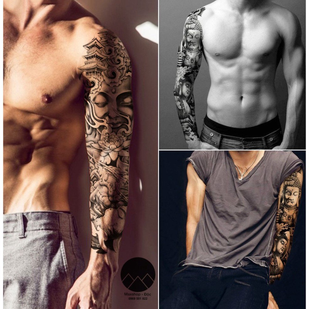HÌNH XĂM GIẢ TATOO RỒNG PHƯỢNG DÁN KÍN TAY CHÂN