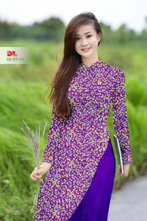 Vải áo dài in hoa nhí