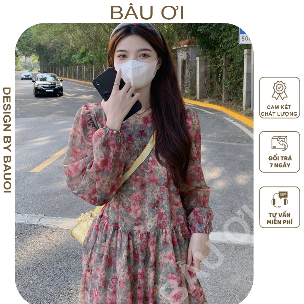 [BAUOII V24] ĐẦM BẦU VOAN TƠ 2 LỚP - VÁY BẦU CÔNG SỞ THIẾT KẾ SANG CHẢNH - DÀI TAY DỄ THƯƠNG ĐI CHƠI