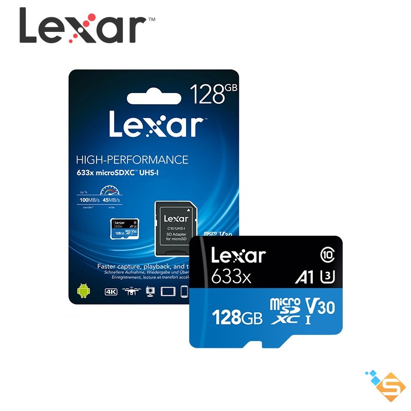 Thẻ Nhớ MicroSD LEXAR 64GB 32GB A1 Class 10 100MB/s Chuyên Cho Camera, Điện Thoại, Máy Ảnh - Bảo Hành Chính Hãng 3 Năm