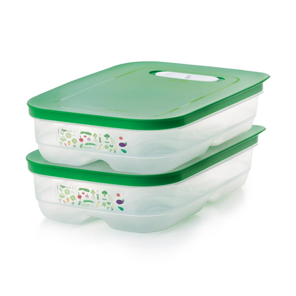 Hộp trữ mát có nút hô hấp Ventsmart Tupperware trữ rau củ quả bảo quản thực phẩm nhựa nguyên sinh