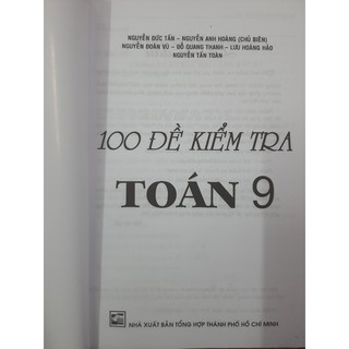 Sách - 100 đề kiểm tra Toán 9