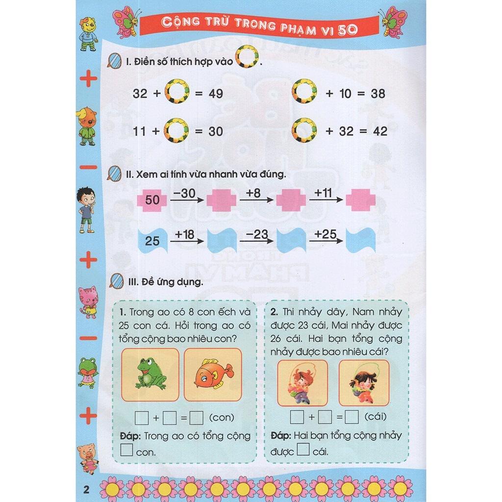 Sách Minh Long - Bé Học Toán - Cộng Trừ Trong Phạm Vi 10 + 50 + 100 (3 cuốn)