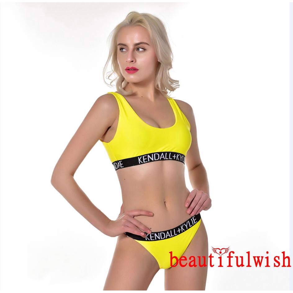 Bộ bikini 2 mảnh nhiều màu có mút nâng họa tiết chữ quyến rũ cho nữ | BigBuy360 - bigbuy360.vn