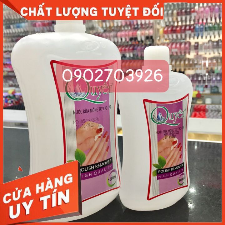 Nước Rửa Móng Tay Quyên Acetone 500ml VÀ 1000ML-( hàng công ty loại 1)giúp tẩy sach lớp sơn chên móng tay -dùng cho salo