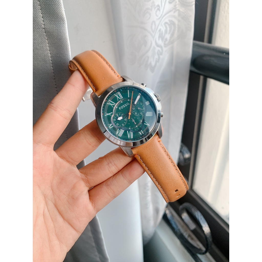 Đồng hồ nam Fossil dây nâu, 6 kim FS4918