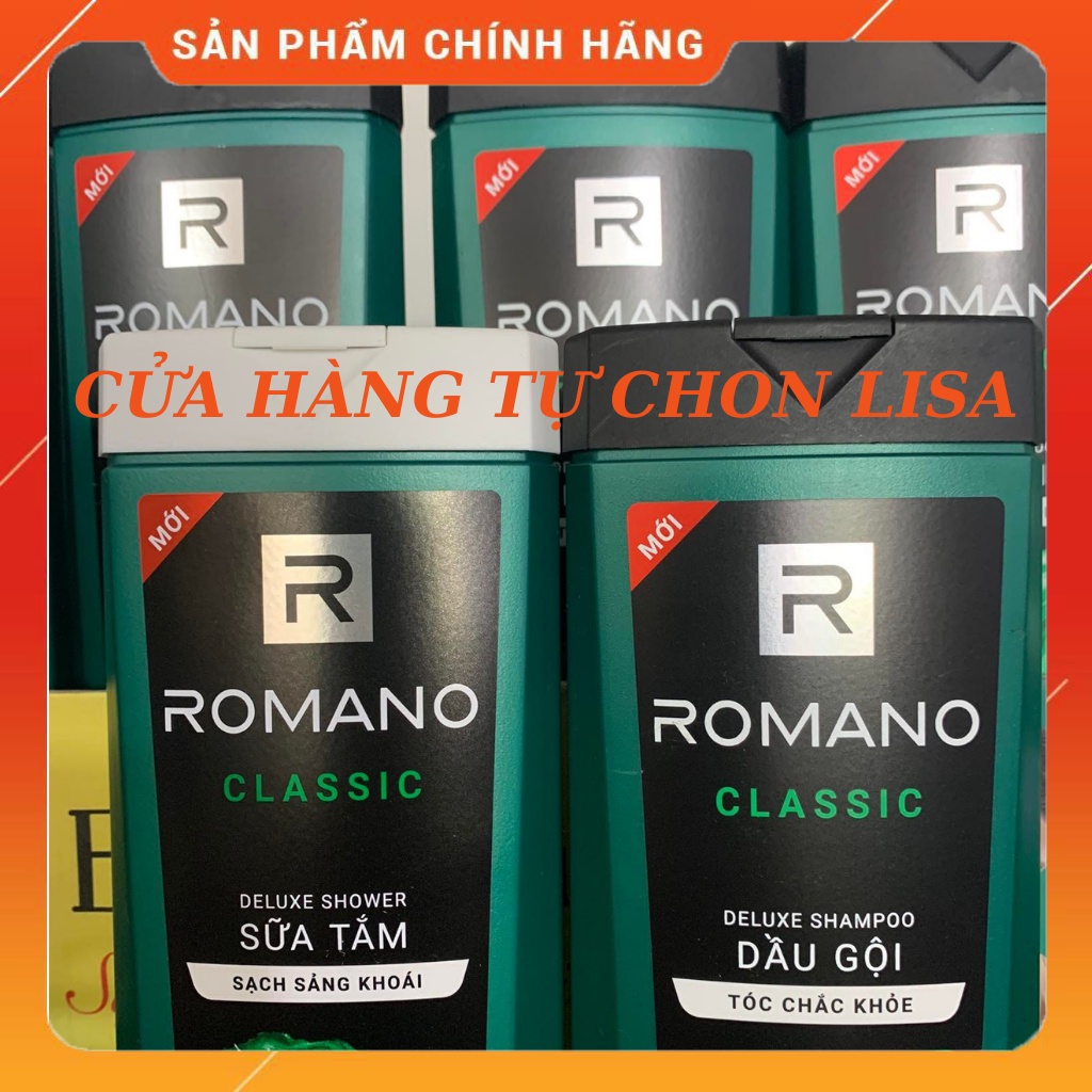 Dầu gội sữa tắm romano classic hương nước hoa 180g