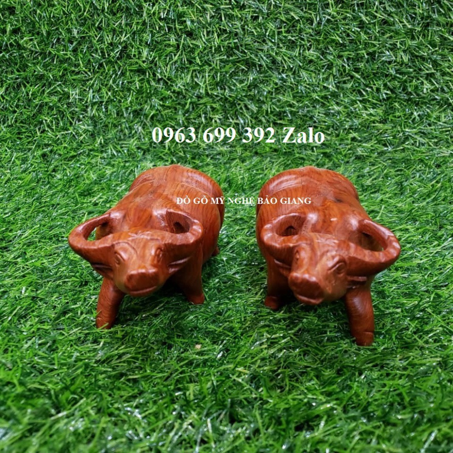 Tượng con Trâu bằng gỗ (một cặp)