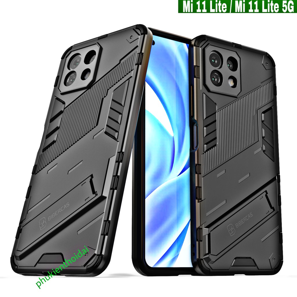Ốp lưng Xiaomi Mi 11 Lite / 11 Lite 5G / Xiaomi 12 Lite / 13 Lite / Civi 2 IRON MAN VER 2 chống sốc giá đỡ cao cấp