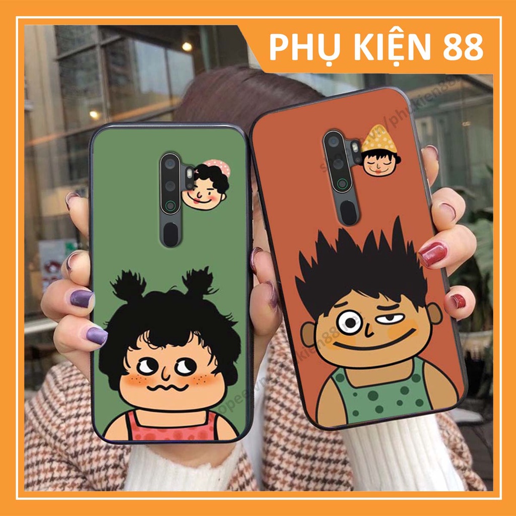 Ốp lưng Oppo A5 2020 / A9 2020 ốp điện thoại LineBear, bé tóc xù, hoa siêu đẹp