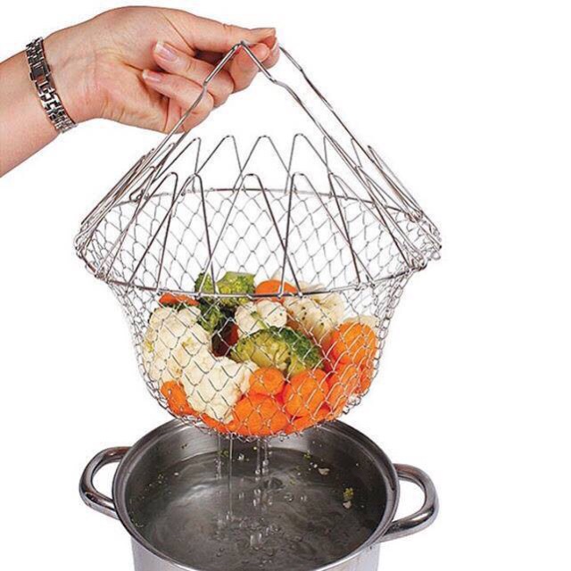 Rổ nhúng luộc, chiên và vớt đồ ăn CHEF BASKET tiện dụng