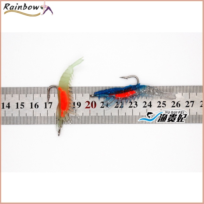 Mồi câu cá hình con tôm giả phát quang tiện lợi