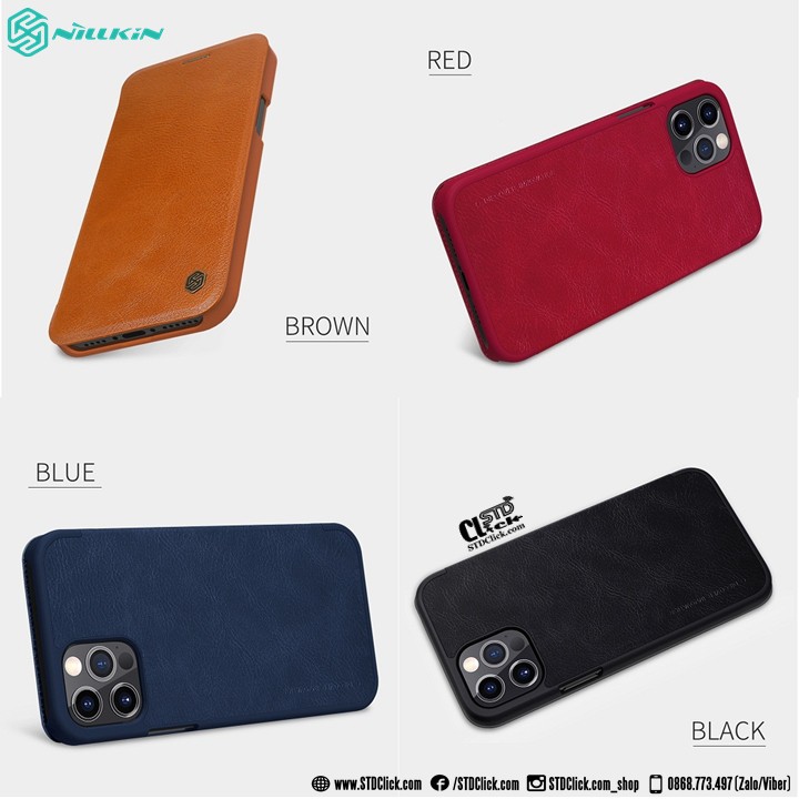BAO DA IPHONE 12 - 12 PRO NILLKIN QIN CHÍNH HÃNG
