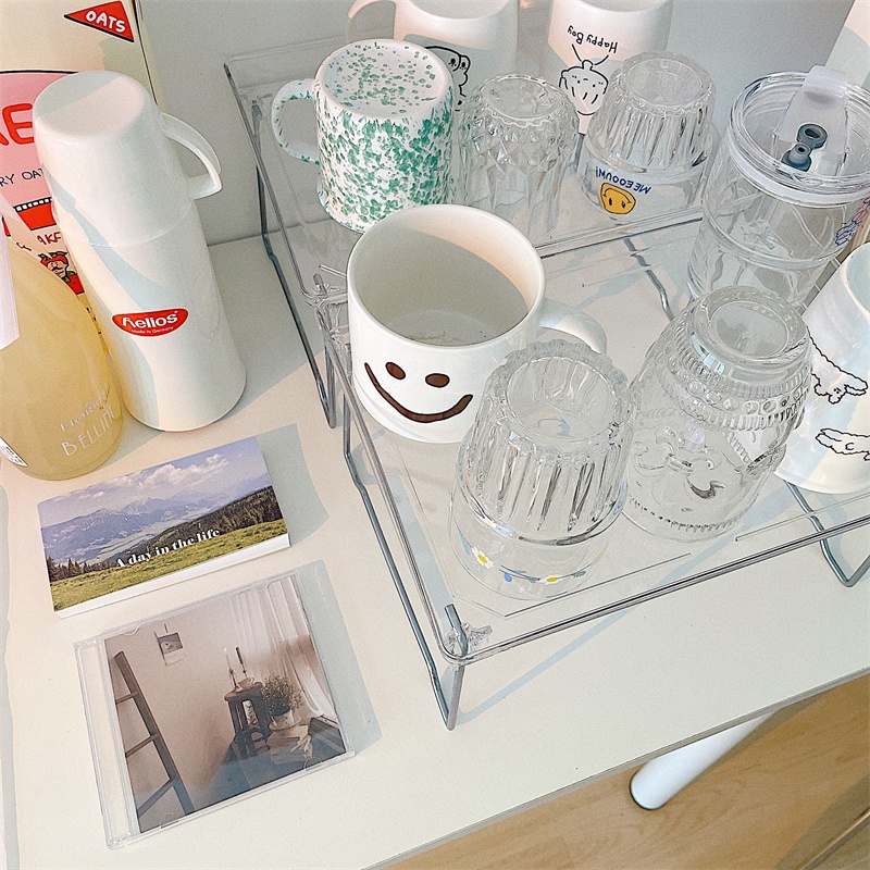 Kệ đựng đồ để bàn trong suốt đa năng tiện dụng cho nhà bếp