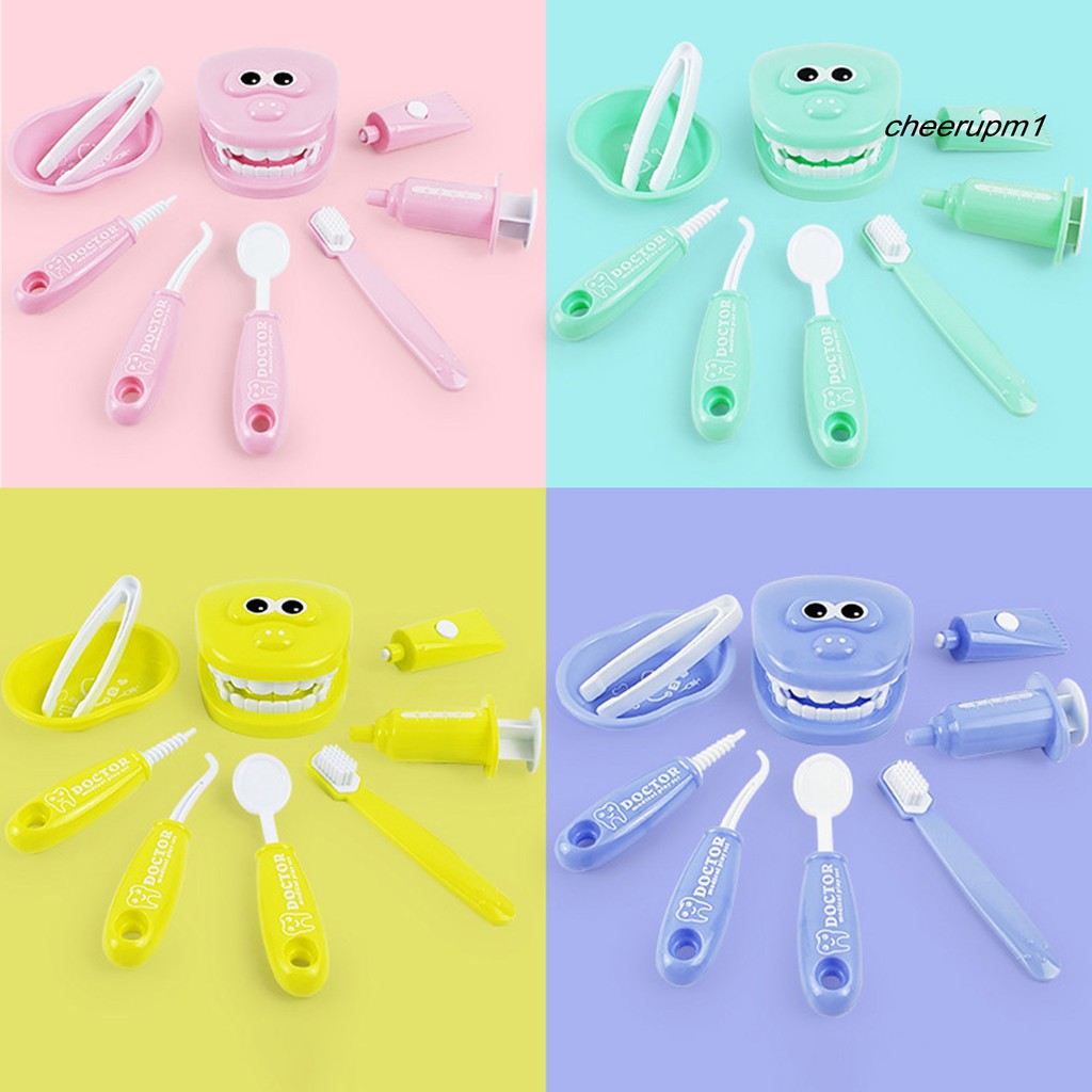 Bộ 9 món đồ chơi khám răng giáo dục sớm dành cho trẻ em