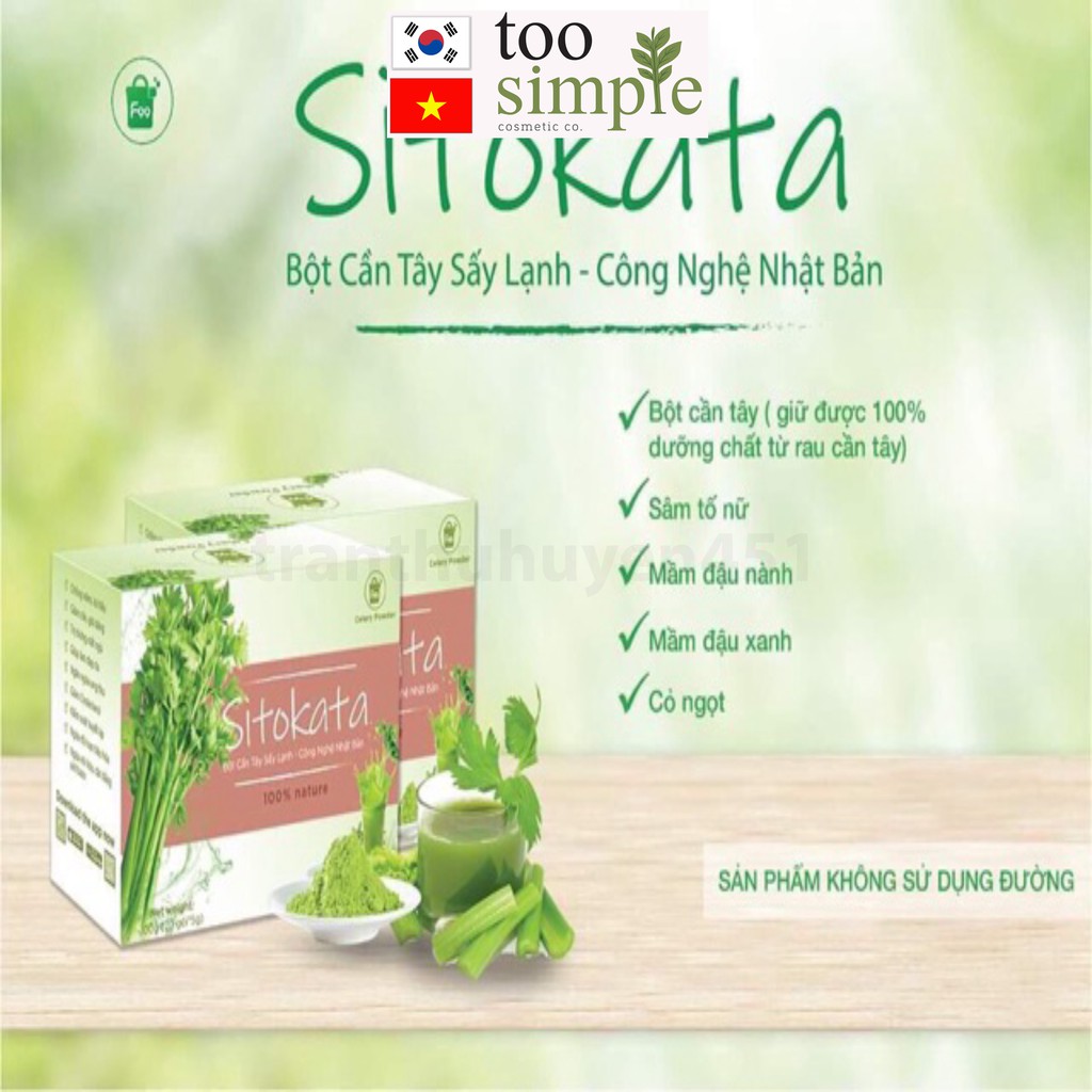 Bột cần tây Sitokata Chính Hãng ( 1 hộp 20 gói 100gr)