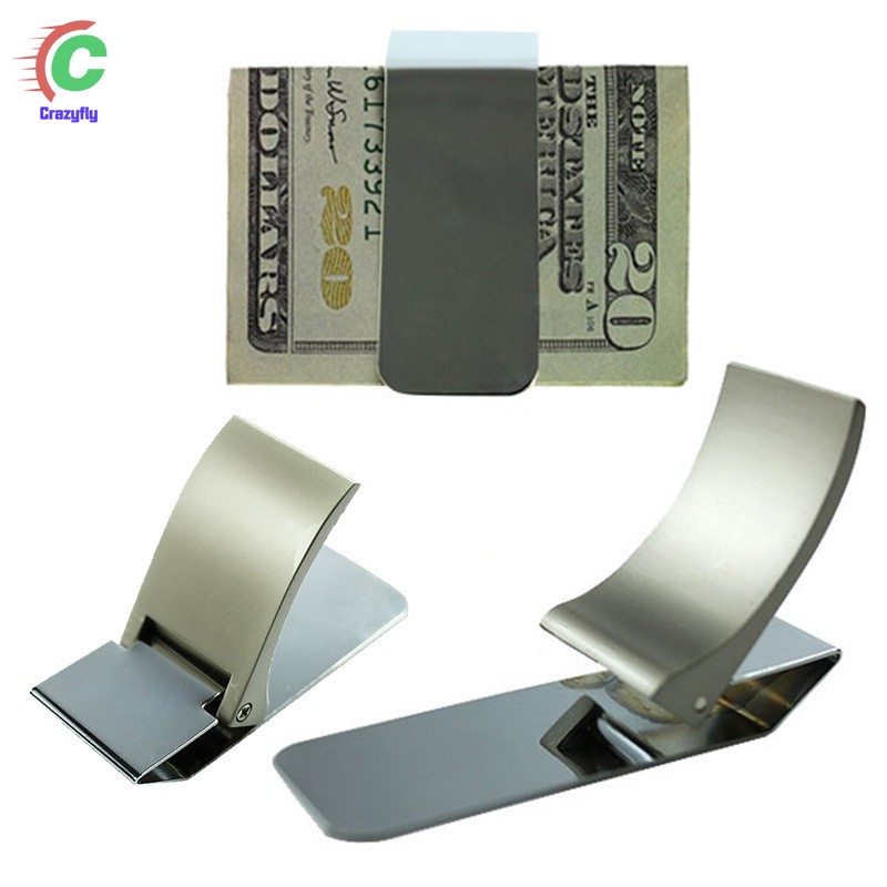 Ví Wallet Slim Sided Stainless Steel Money Clip Card Credit Holder Wallets