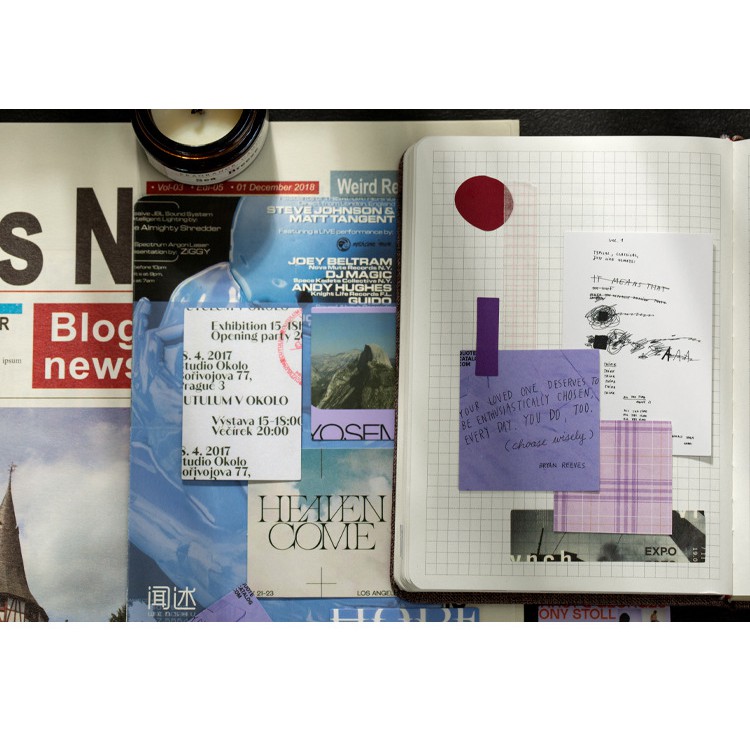 Set 60 miếng hình dán trang trí  Rainbow Paradise card sticker set