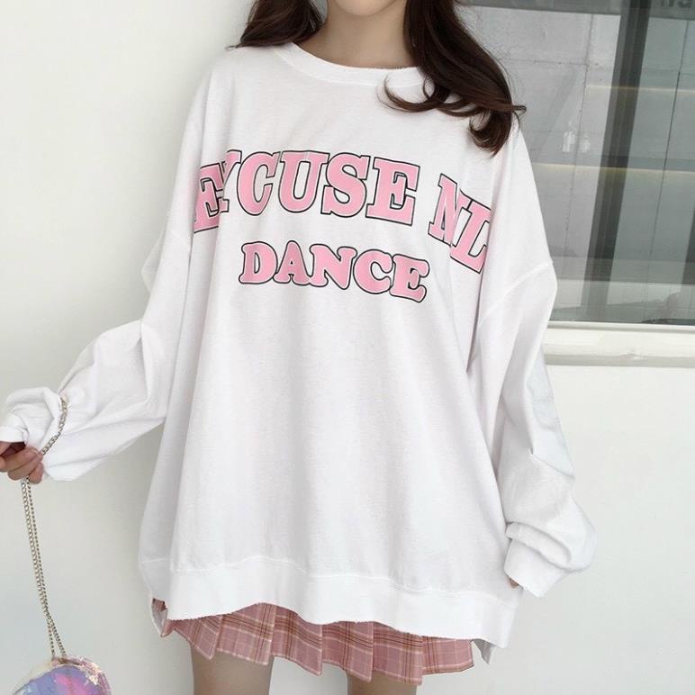 Áo phông, áo thun nam nữ form rộng tay DÀI Unisex EYCUSEML DANCE Từ 50-70kg *