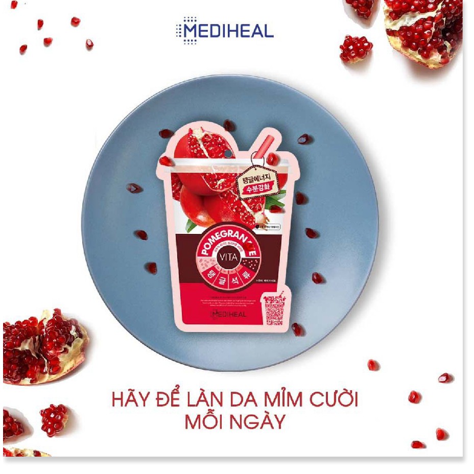 [Mã giảm giá shop] Mặt Nạ Lựu Giữ Ẩm Và Tăng Độ Đàn Hồi Cho Da Mediheal Pomegranate Vita Mask 25ml