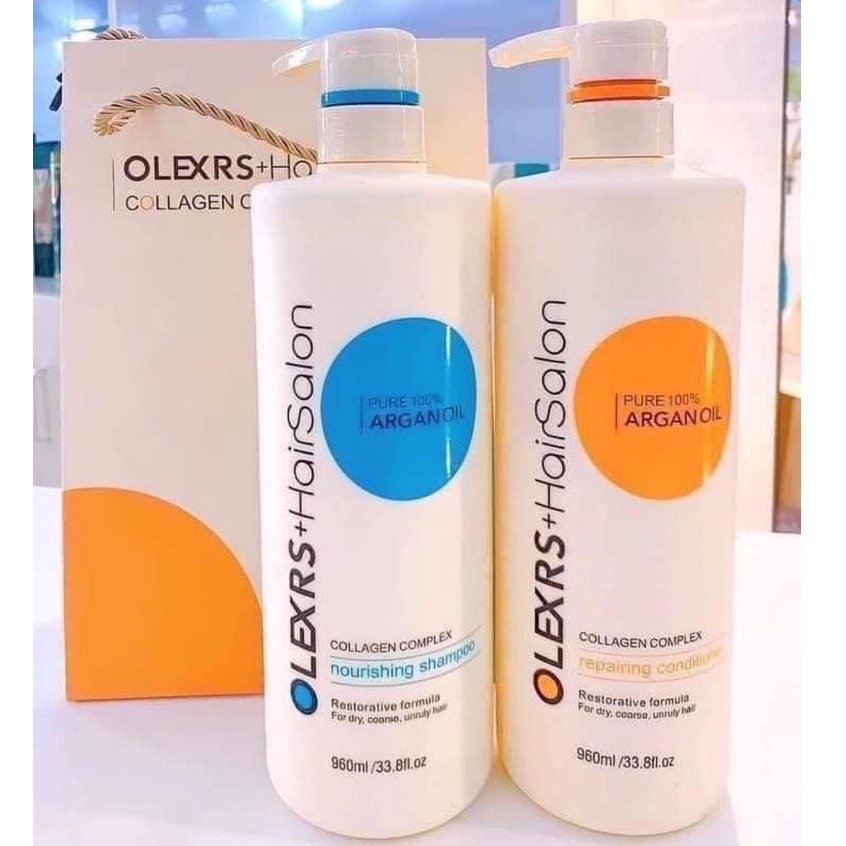 Bộ gội xả cao cấp Olexrs Hair Salon Argan oil 960ml